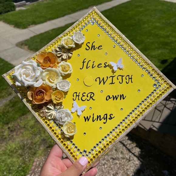 Handmade Graduation Cap Topper She Flies